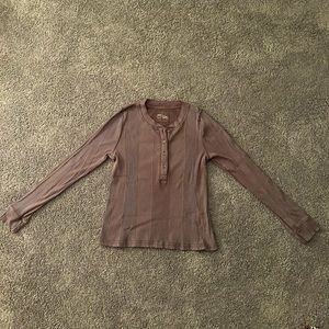 Aerie brown long sleeve shirt - size XL